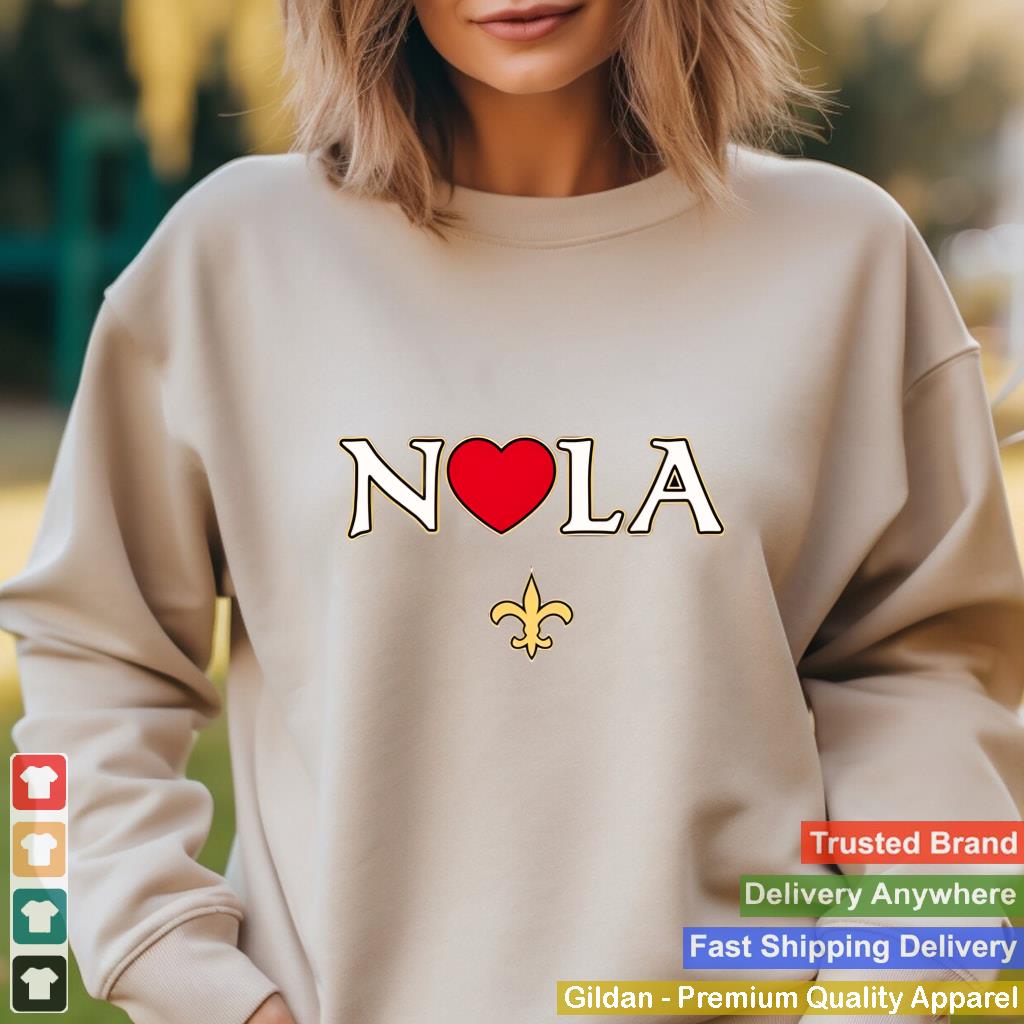 Love Nola New Orleans Fleur de Lis Heart NOLA