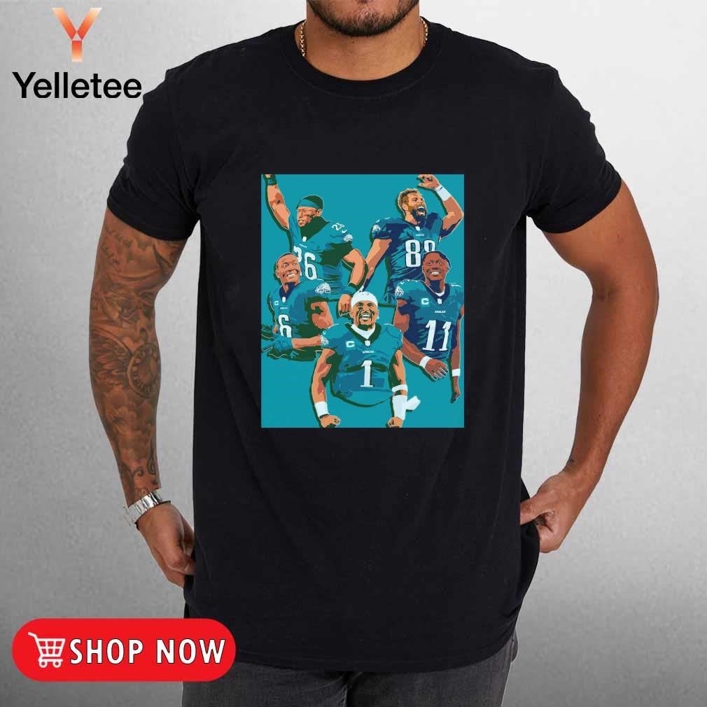 Philadelphia Eagles starting 5 team squad shirt