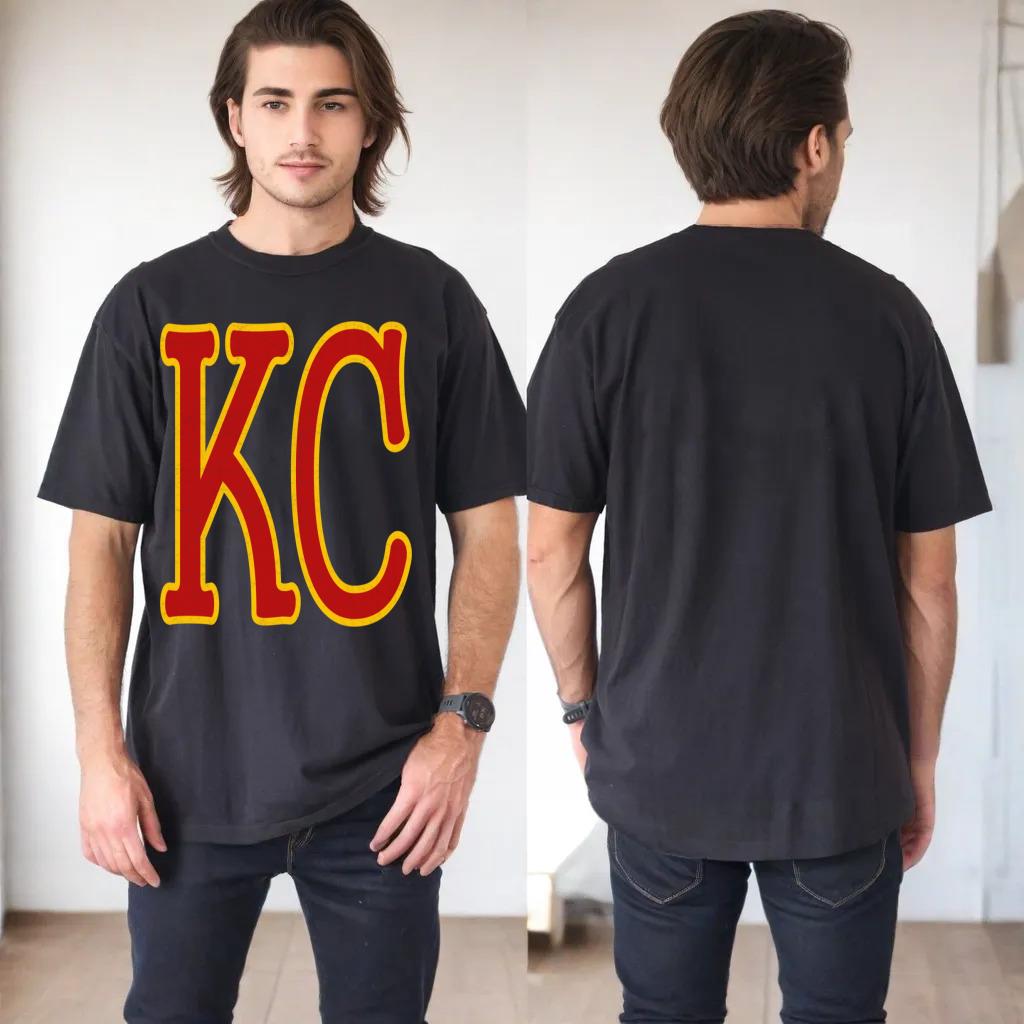 Kansas City RedYellow Cool Kansas City Kc 2 Letters Red KC Sweatshirt