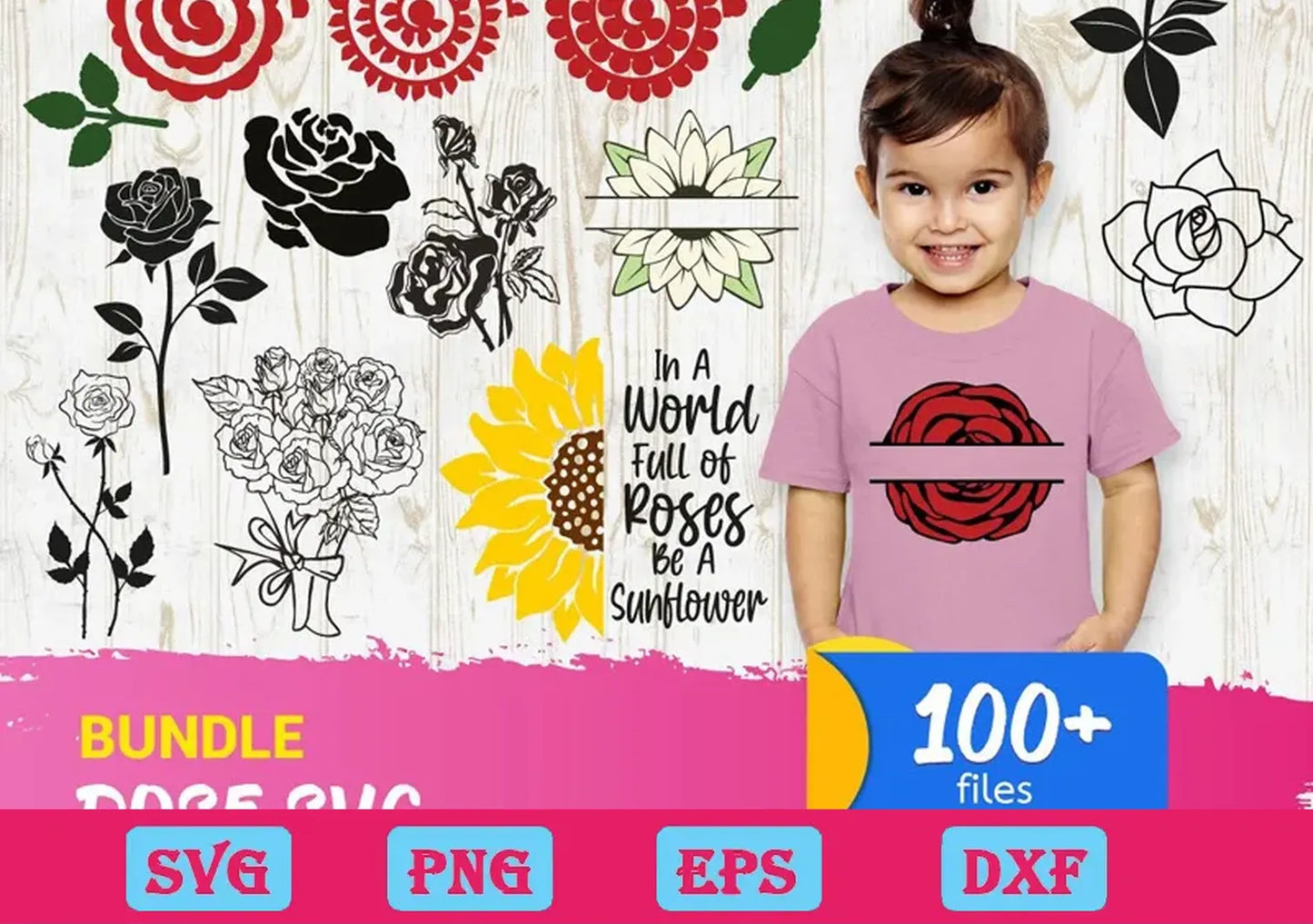 100+ Rose Bundle SVG