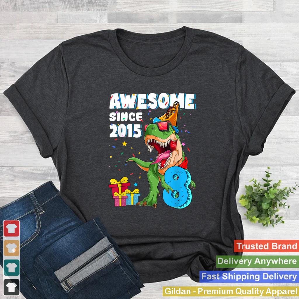 Awesome-Since-2015-Birthday-Boy-Dinosaur-8-Years-Old-T-rex-T-Shirt