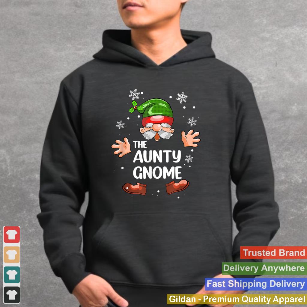 Aunty Gnome Funny Matching Family Christmas Party Pajama T Shirt