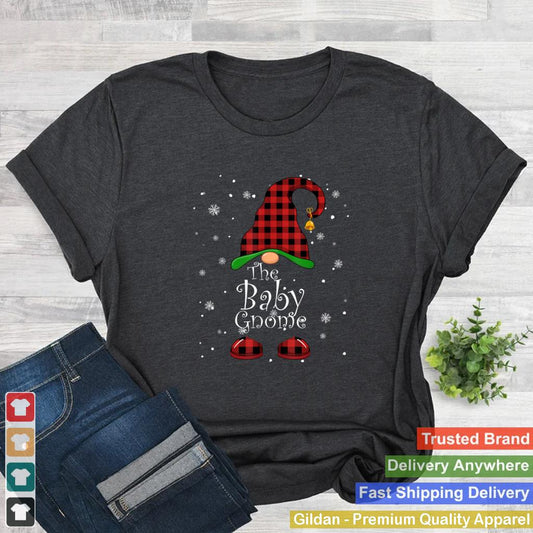 Baby Gnome Buffalo Plaid Matching Family Christmas T Shirt