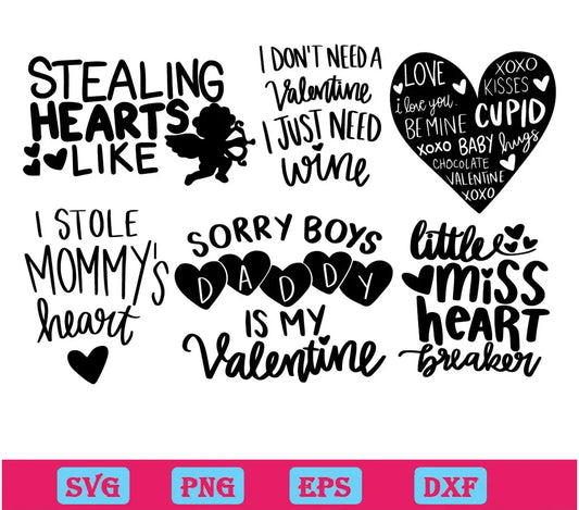 Valentines Sayings Bundle SVG