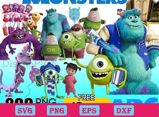 200 Disney Monsters png bundle