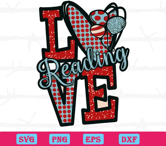 Love Reading Teacher Dr Seuss svg