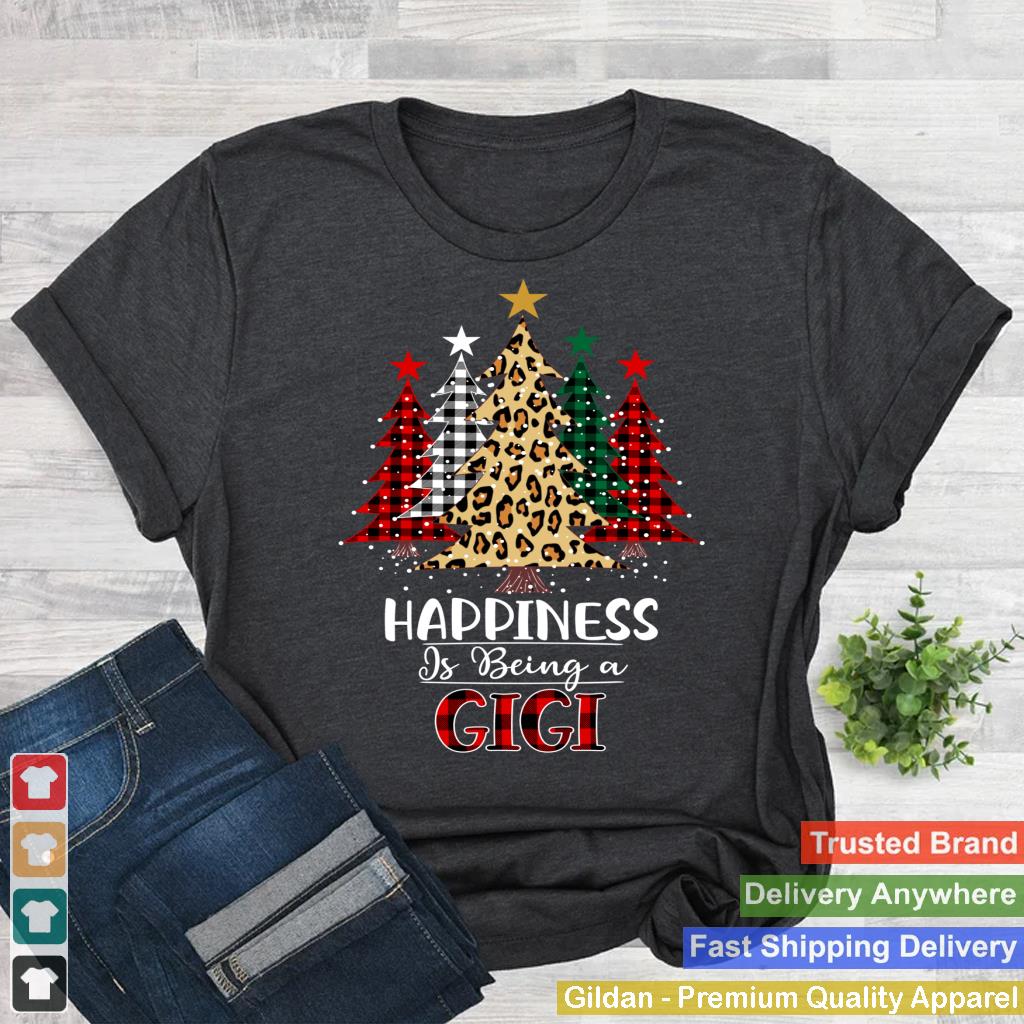 Happiness Is Being A Gigi Christmas Tree Leopard Plaid 2019