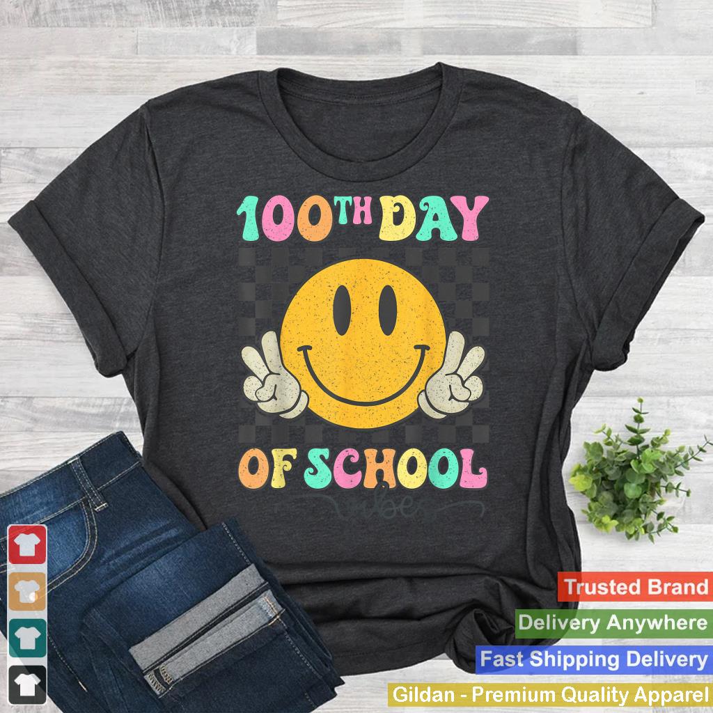 100th Day of School Vibes Cute Smile Face 100 Days of School