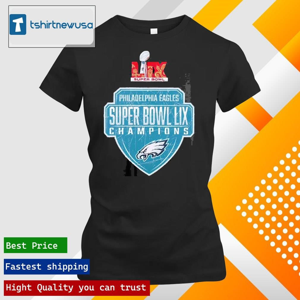 Original Team Philadelphia Eagles Super Bowl Lix Champions Logo 2025 T-Shirt