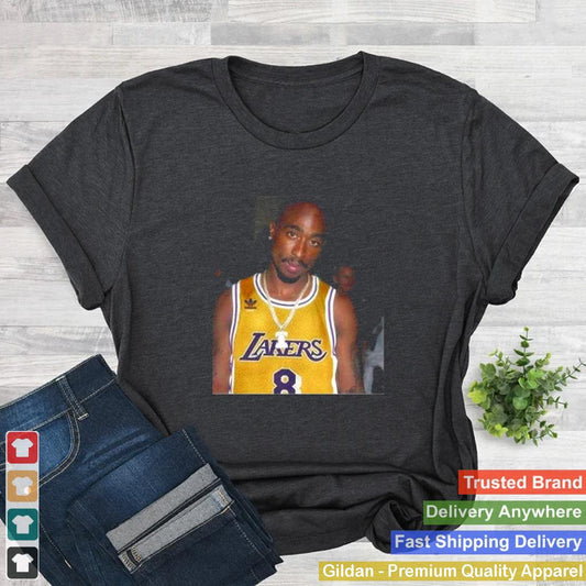 08 Rapper Tupac Shakur Los Angeles Lakers shirt