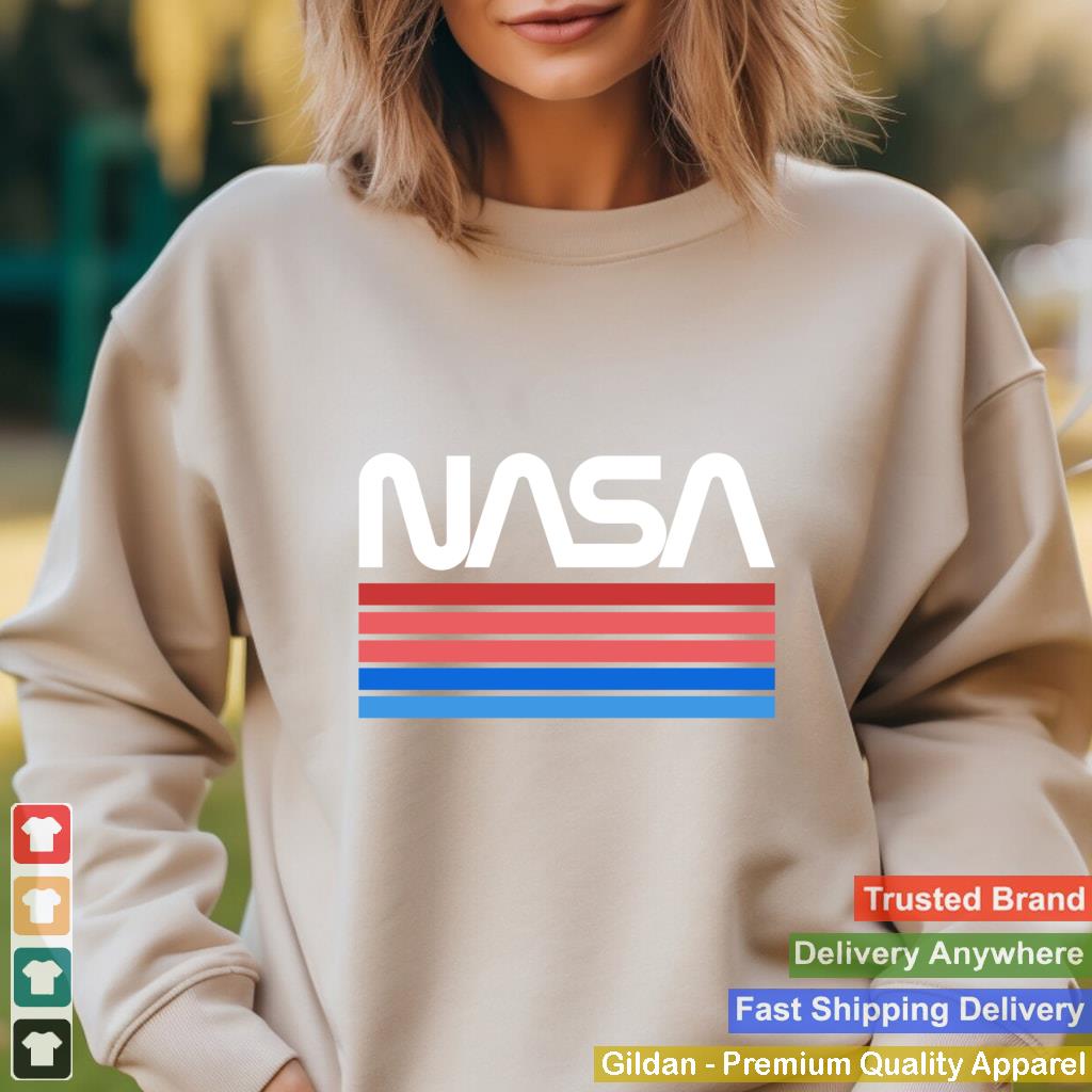 NASA Vintage Retro stripe Worm Logo