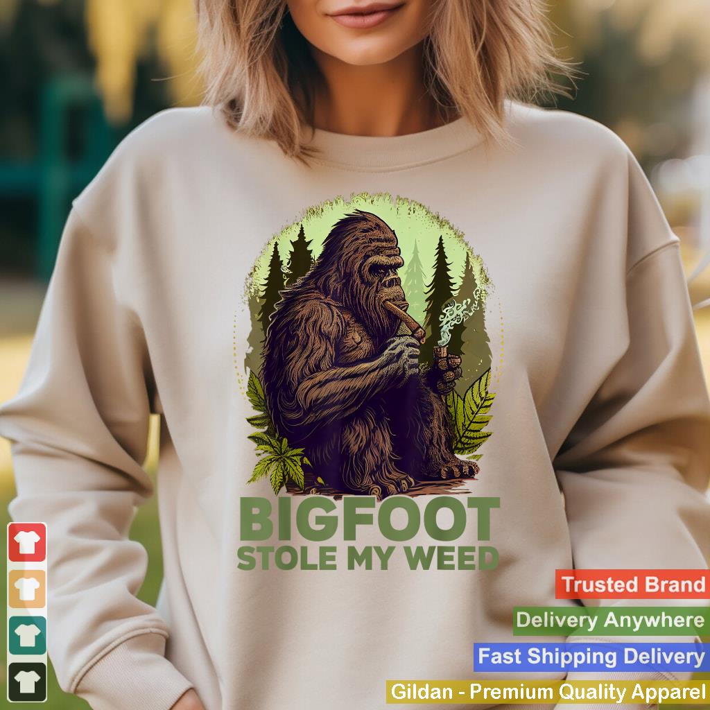 Vintage Bigfoot Stole My Weed 420 Marijuana Funny Men