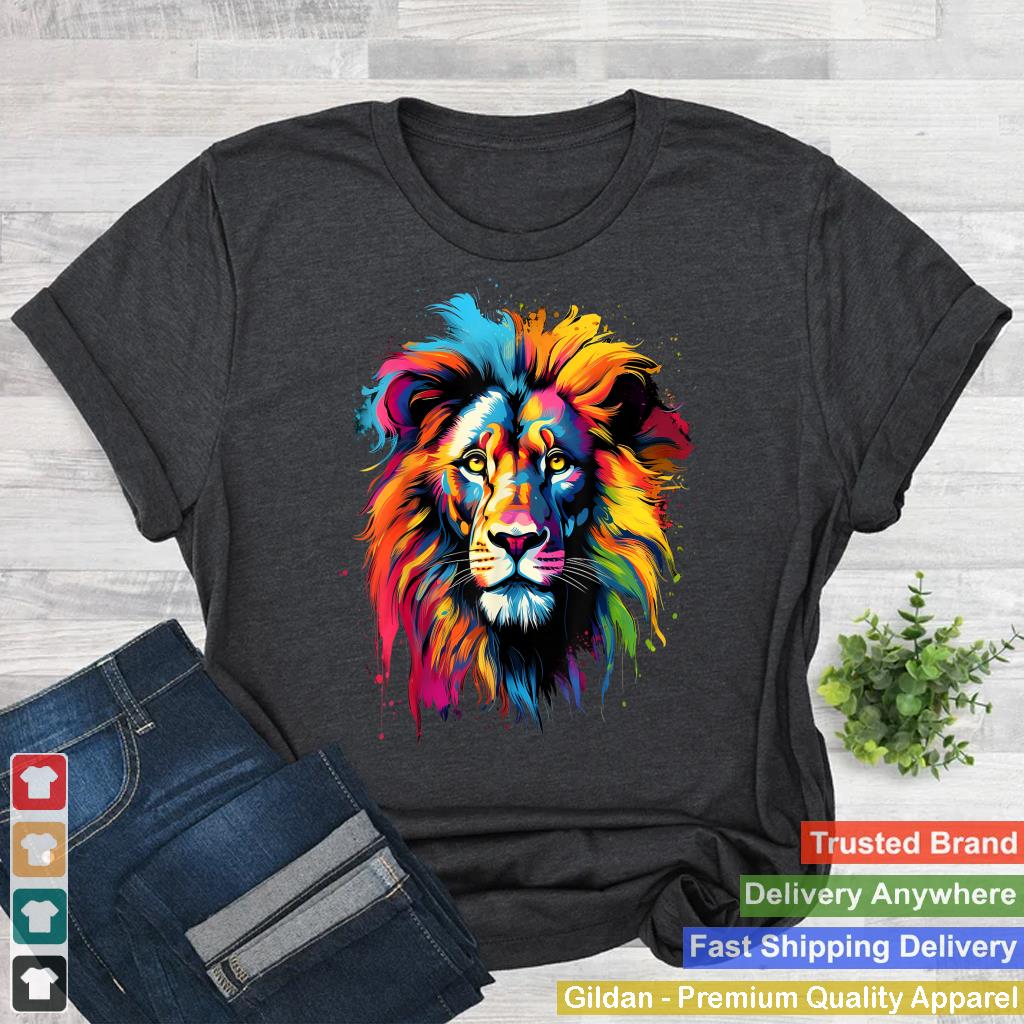 Artistic Colorful Pop Art painted Lion