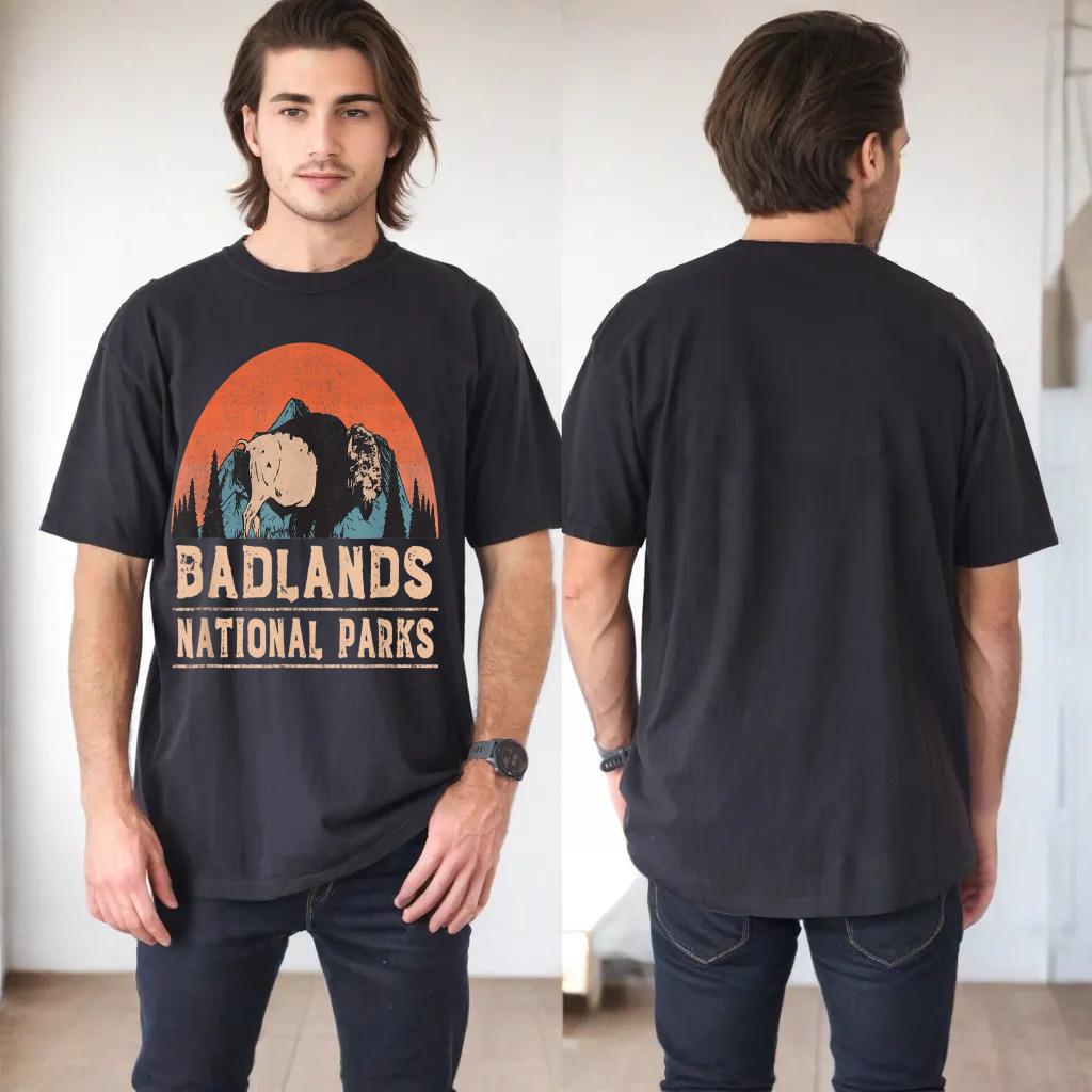 Vintage Badlands National Park T shirt Buffalo Bison Shirt