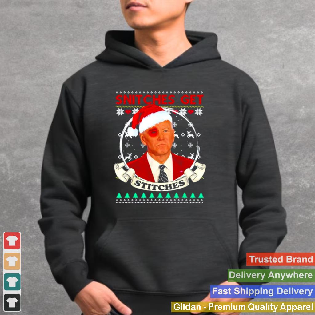 Anti Liberal Joe Biden Snitches Get Stitches Christmas shirt