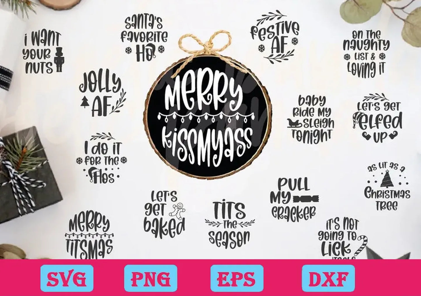 15 Rude Christmas Bundle svg