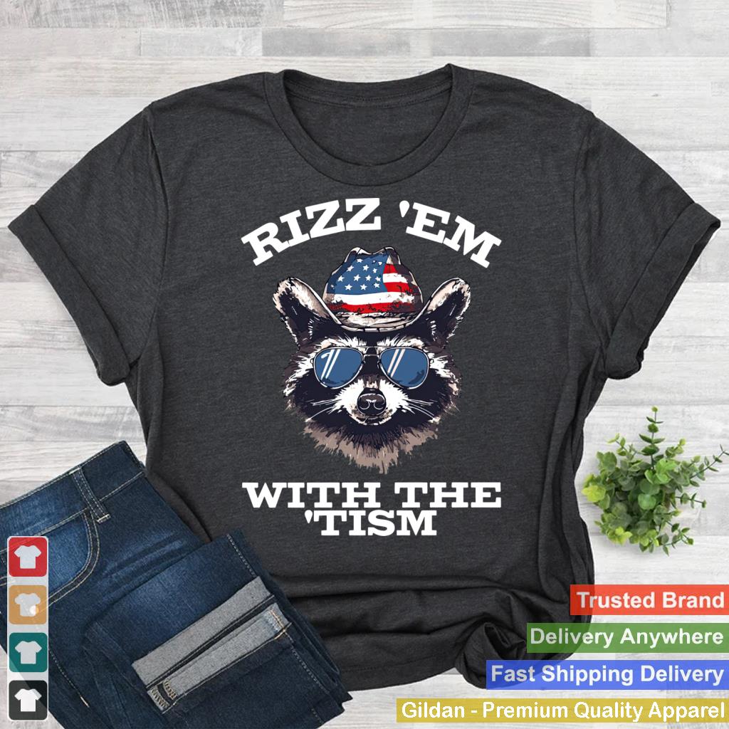 Patriotic Rizz Em With The Tism Raccoon Meme 4th Of July