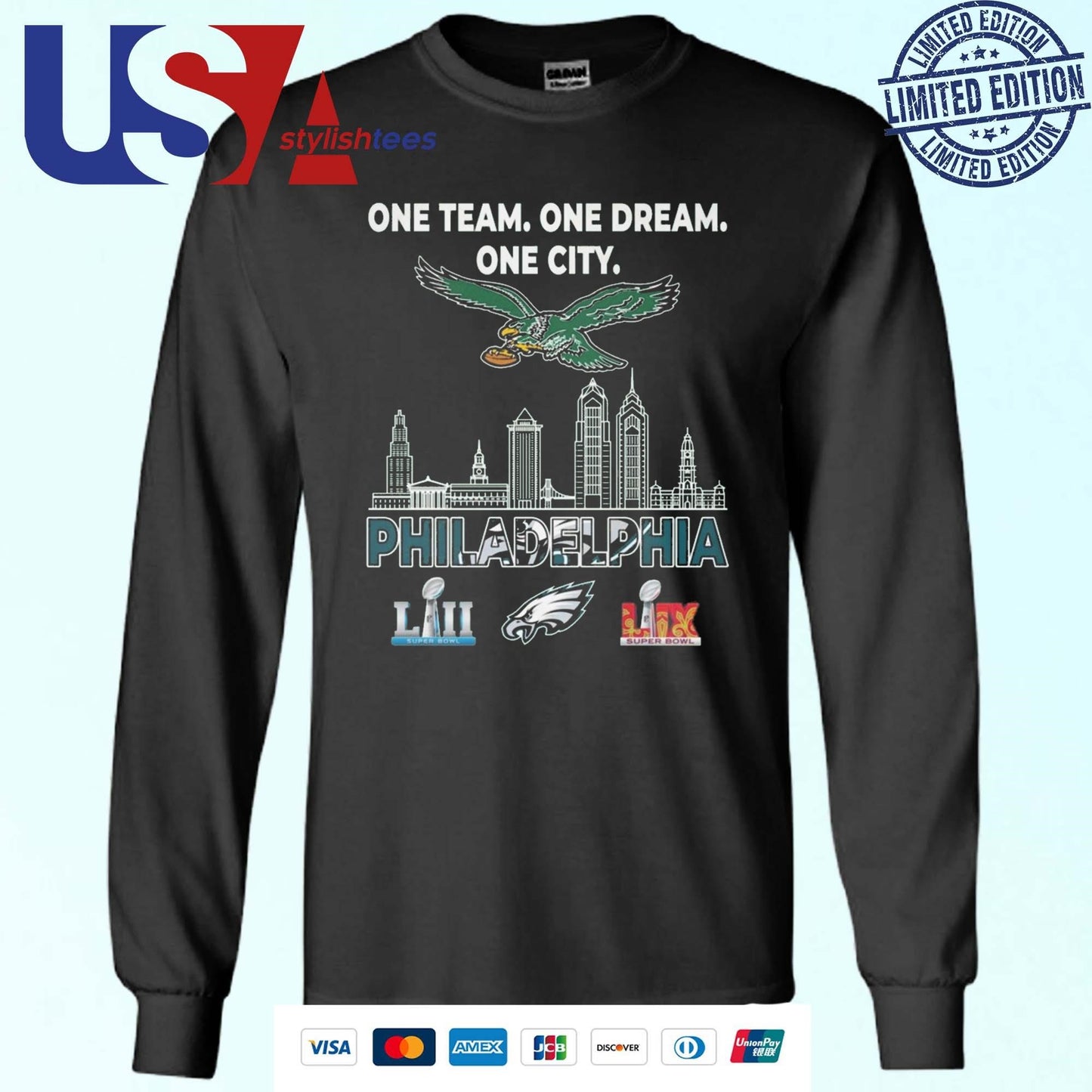 Philadelphia Eagles LIII And LIX Super Bowl Champions One Team, One Dream, One City Shirt