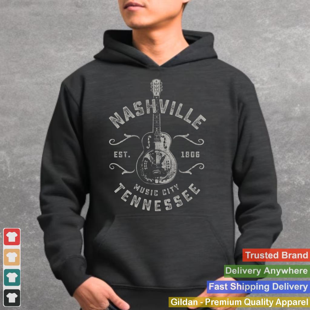 Nashville Music City USA Vintage Pullover Hoodie