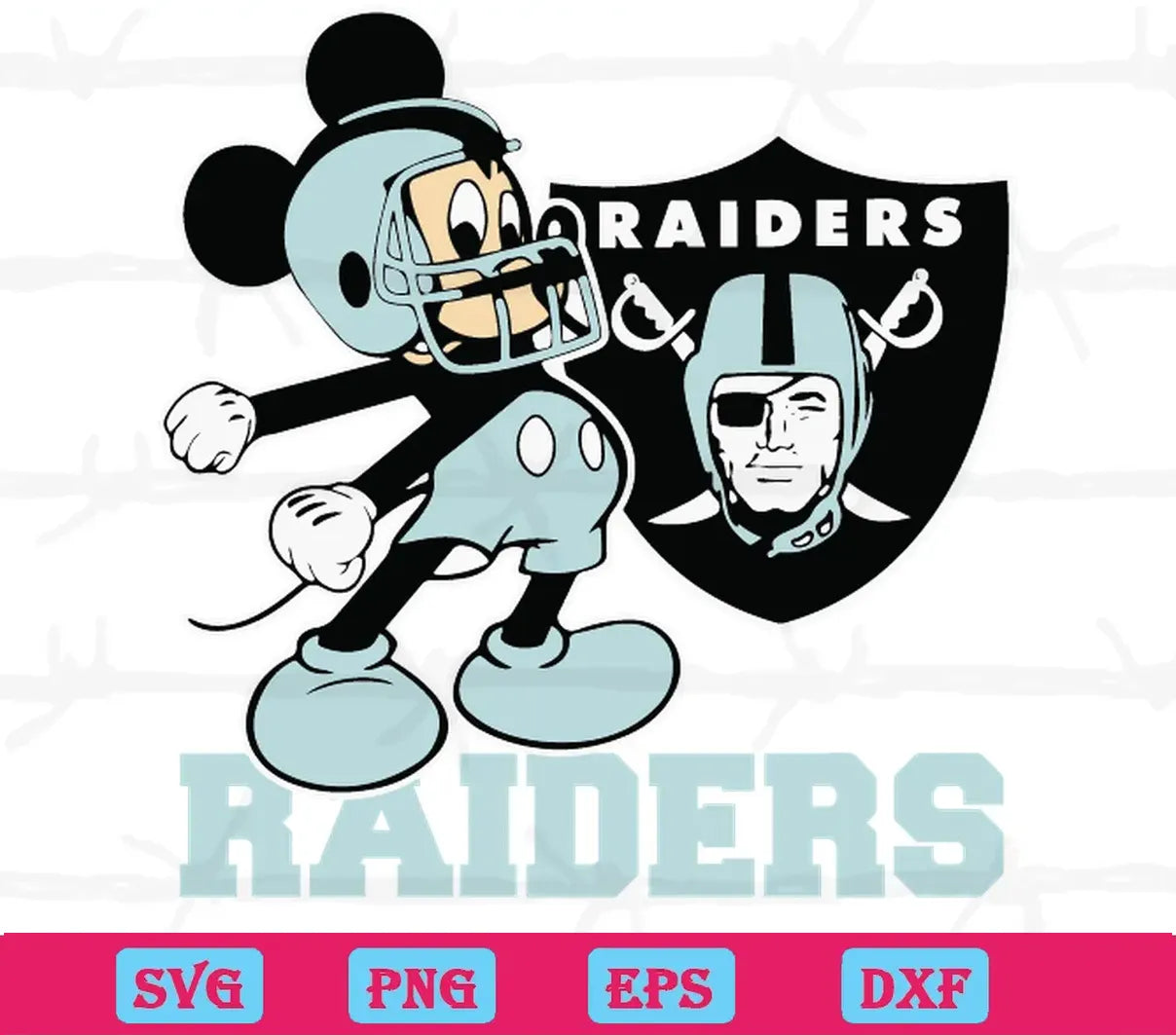 Mickey Disney Las Vegas Raiders Football Team, High-Quality Svg Files