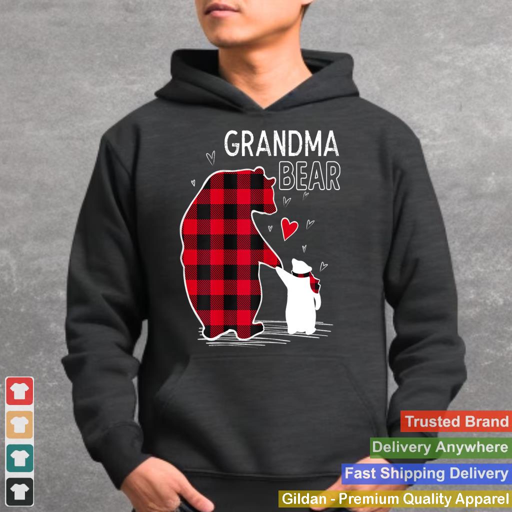 Grandma Bear Christmas Pajama Red Buffalo Plaid