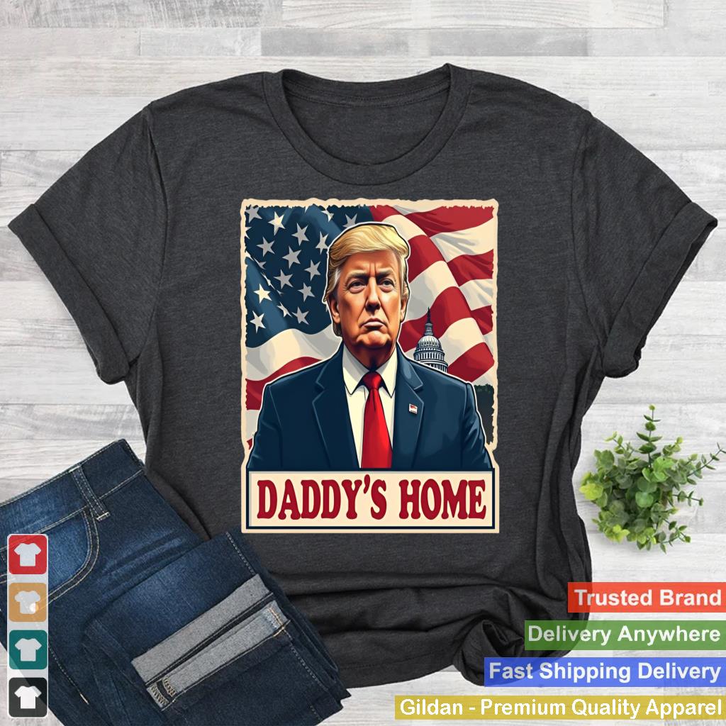 Trump Daddys Home White House USA American Flag Vintage_1