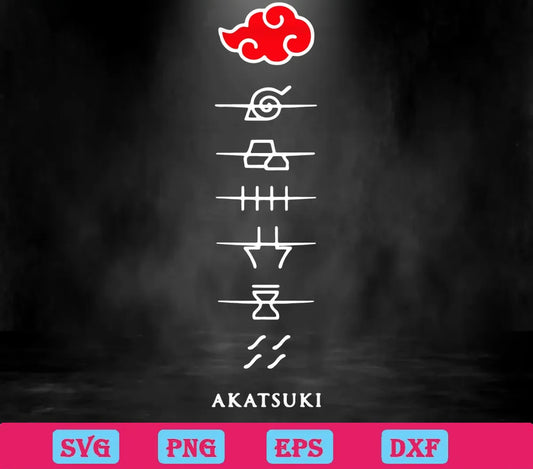 Free Akatsuki Cloud Naruto, Svg Png Dxf Eps Cricut Silhouette