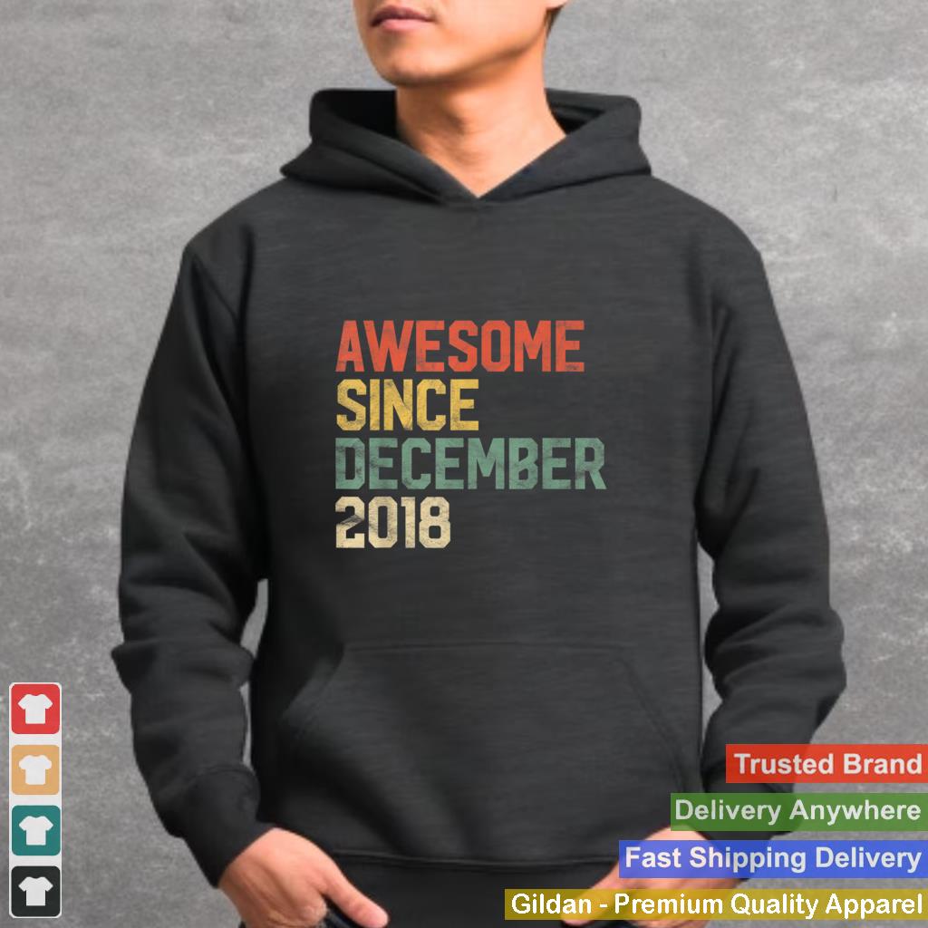 Awesome Since December 2018 3rd Birthday Gift 3 Year Old T Shirt