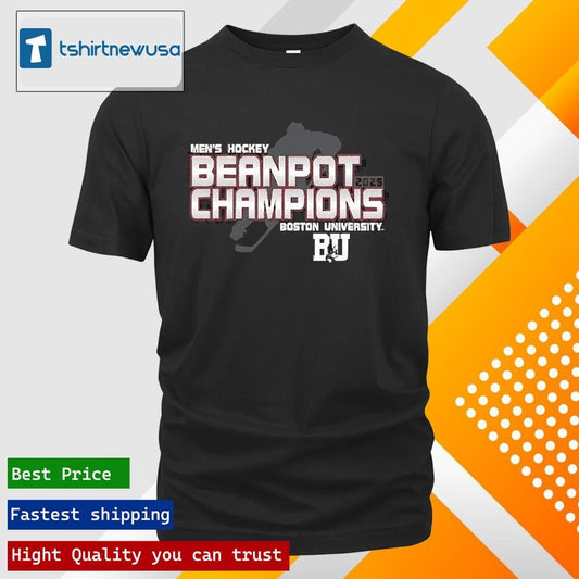 Top Boston University 2025 Mens Beanpot Hockey Tournament Champions Shirts