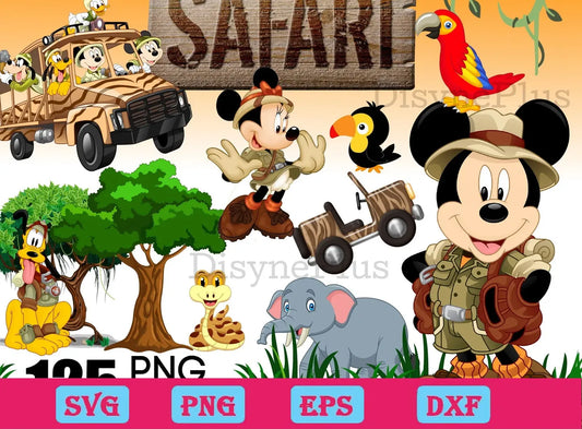 125 Mickey Safari png bundle