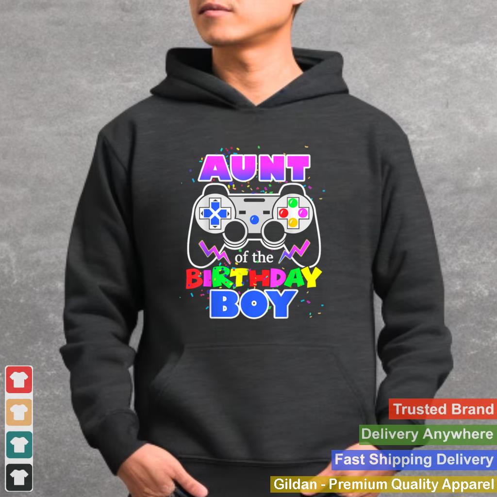 Aunt of the Birthday Boy Video Gamer Birthday Party Auntie shirt