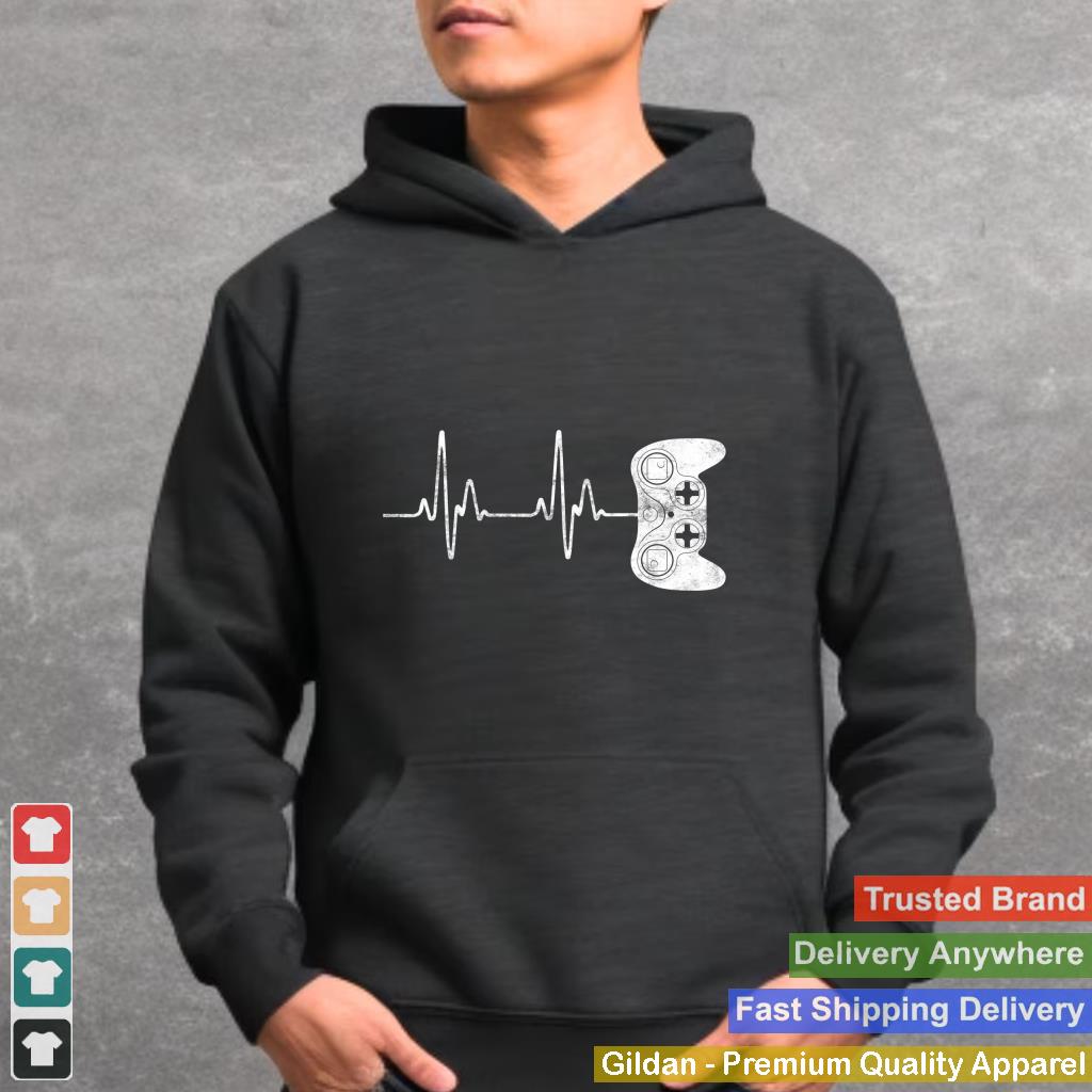 Gamer Heartbeat Video Game Lover Gift Shirt