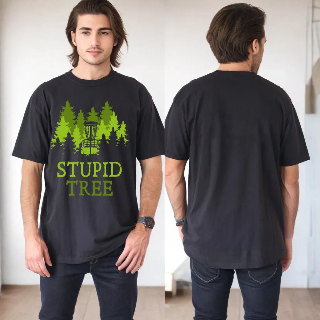 Funny Disc Golf Player Gift Stupid Tree Disc Golf Hoodie