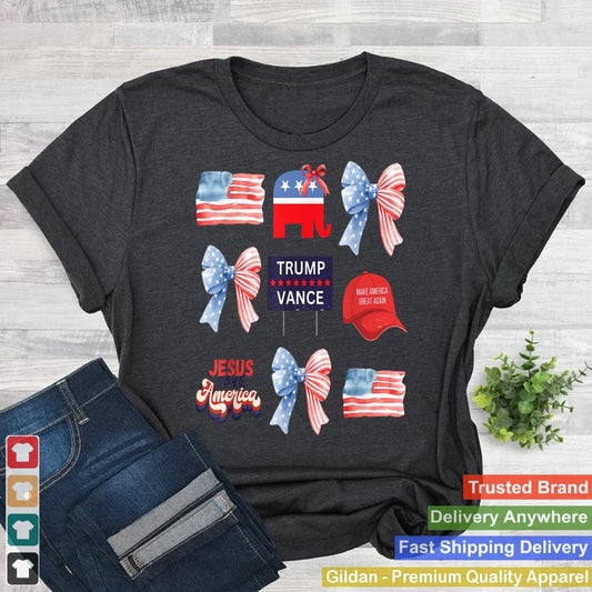 Trump Vance Bow Coquette Vote Presidential 2024 Election Sweatshirt