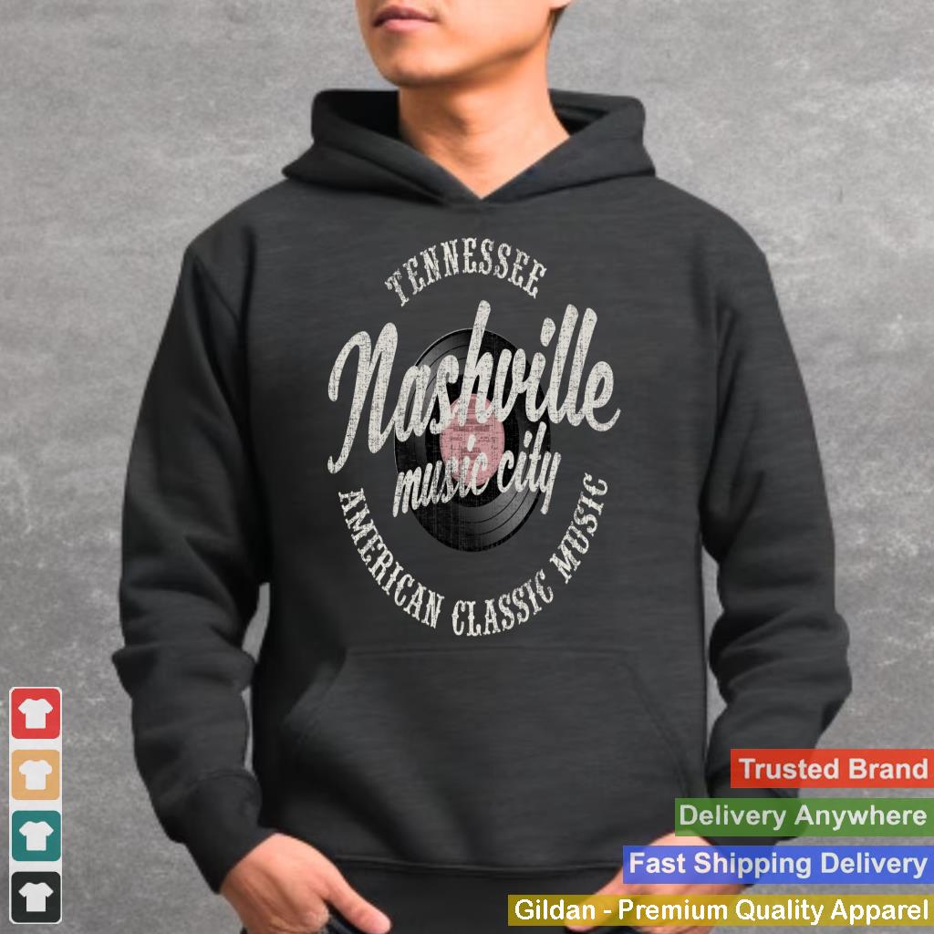 Nashville Music City Vinyl Vintage Sweatshirt