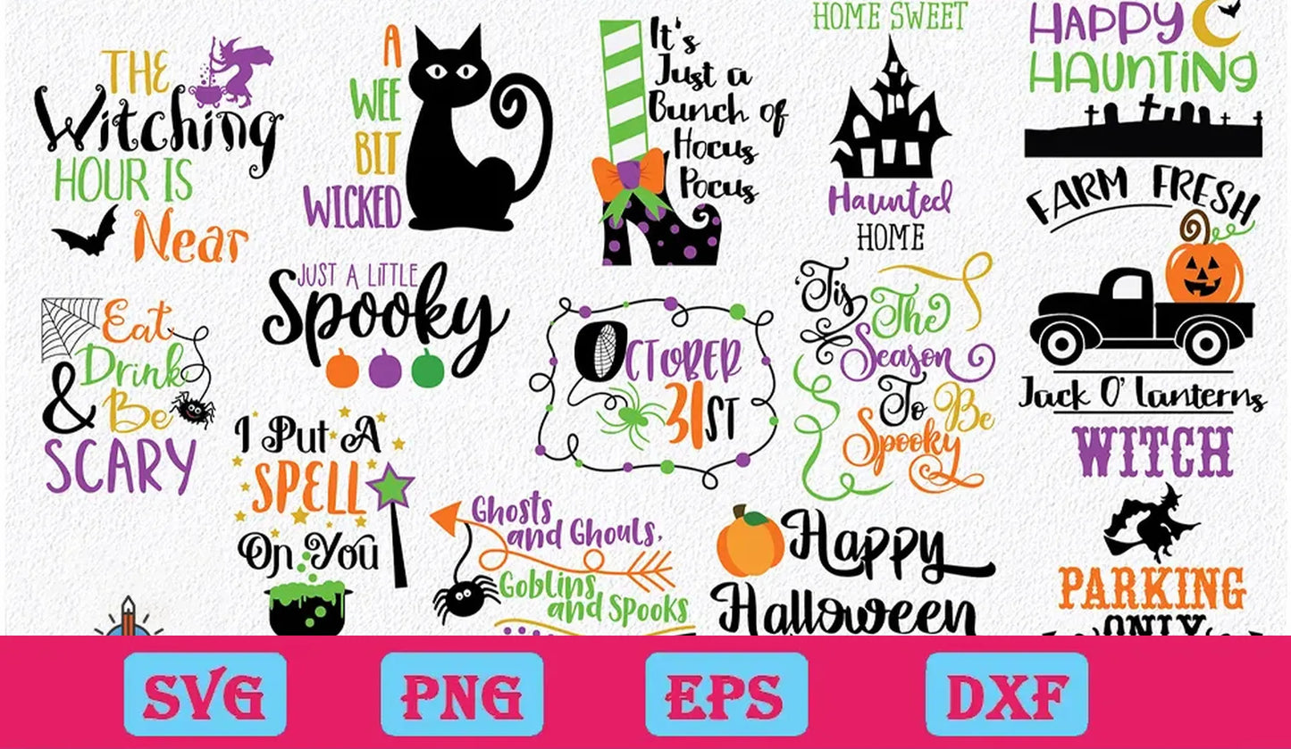 25 Halloween SVG Bundle, Witch Svg