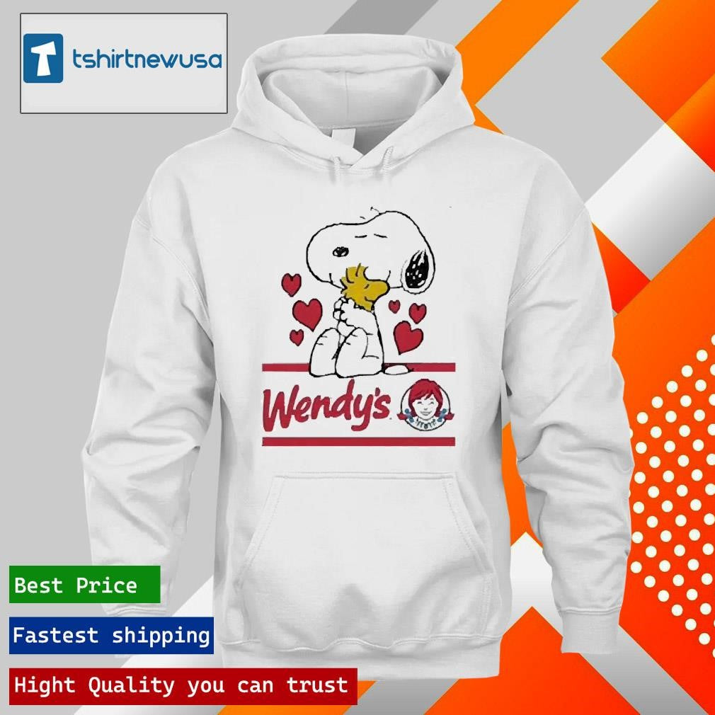 Original Snoopy And Woodstock Loves Wendy’s Logo 2024 Shirt