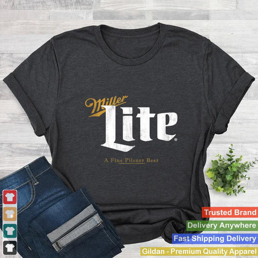 Miller Lite A Fine Pilsner Vintage Gold Beer Label Tank Top