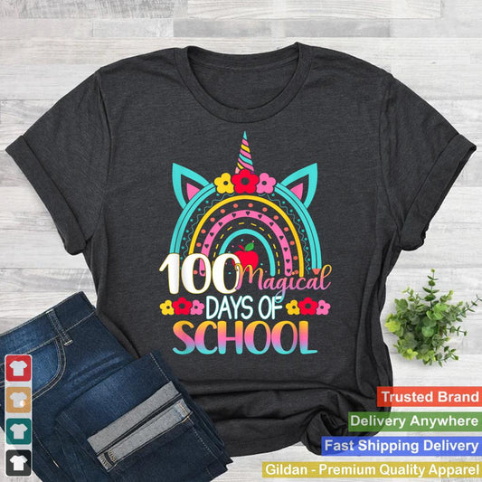 100 Days Smarter Rainbow Unicorn 100th Day of School