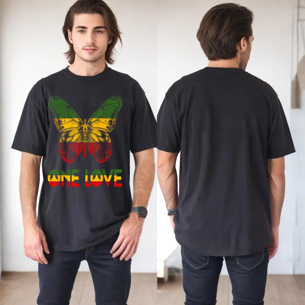 Graphic Lover Butterfly Rastafarian Style