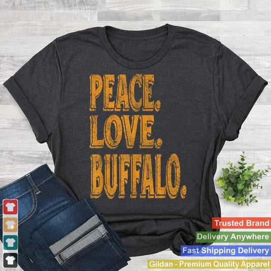 Awesome Retro Peace Love Buffalo New York