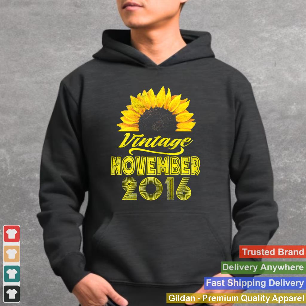 Apparel Sunflower Vintage November 2016 5 Birthday T Shirt