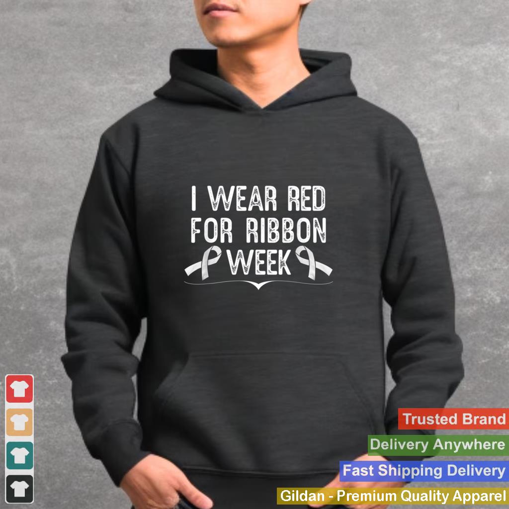 In October We Wear Red Ribbon Week Awareness Kids Boys T Shirt 1