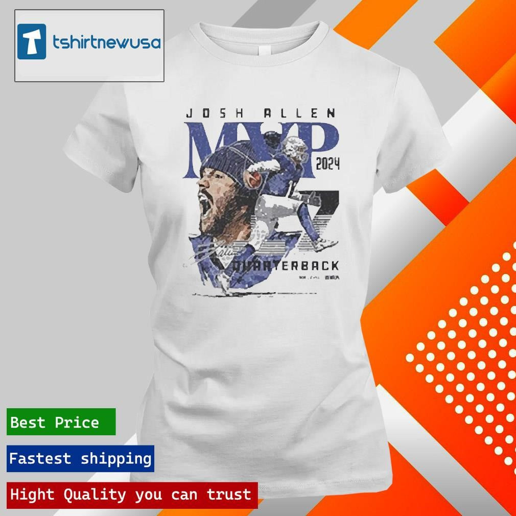 Premium Josh Allen Mvp 2024 Quarterback Signature T-Shirt