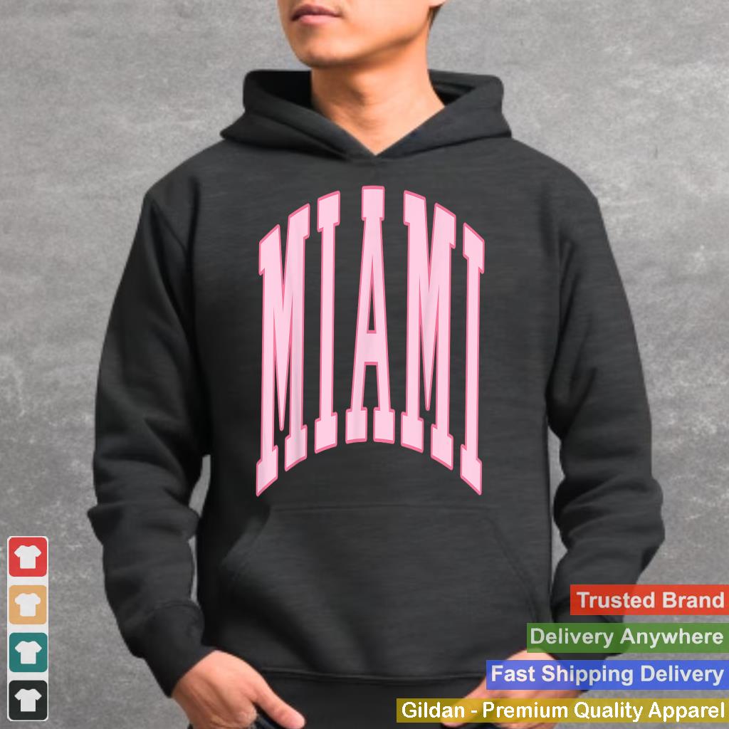 Miami Vintage Preppy Varsity Pink Sports