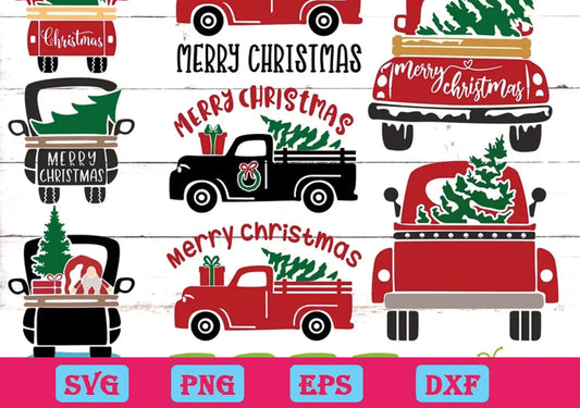 Christmas Truck Svg Bundle