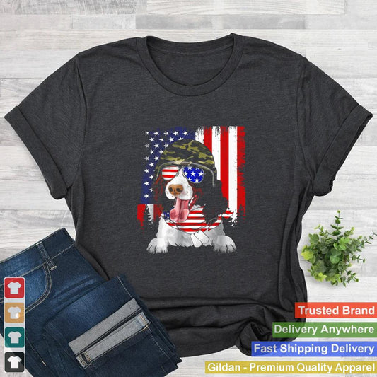 best American Flag 4th of July English Springer Spaniel Dog Lover T Shirt