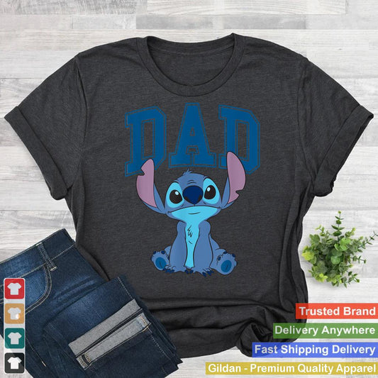 Disney Lilo & Stitch Vintage Dad Cool Stitch Collegiate Logo