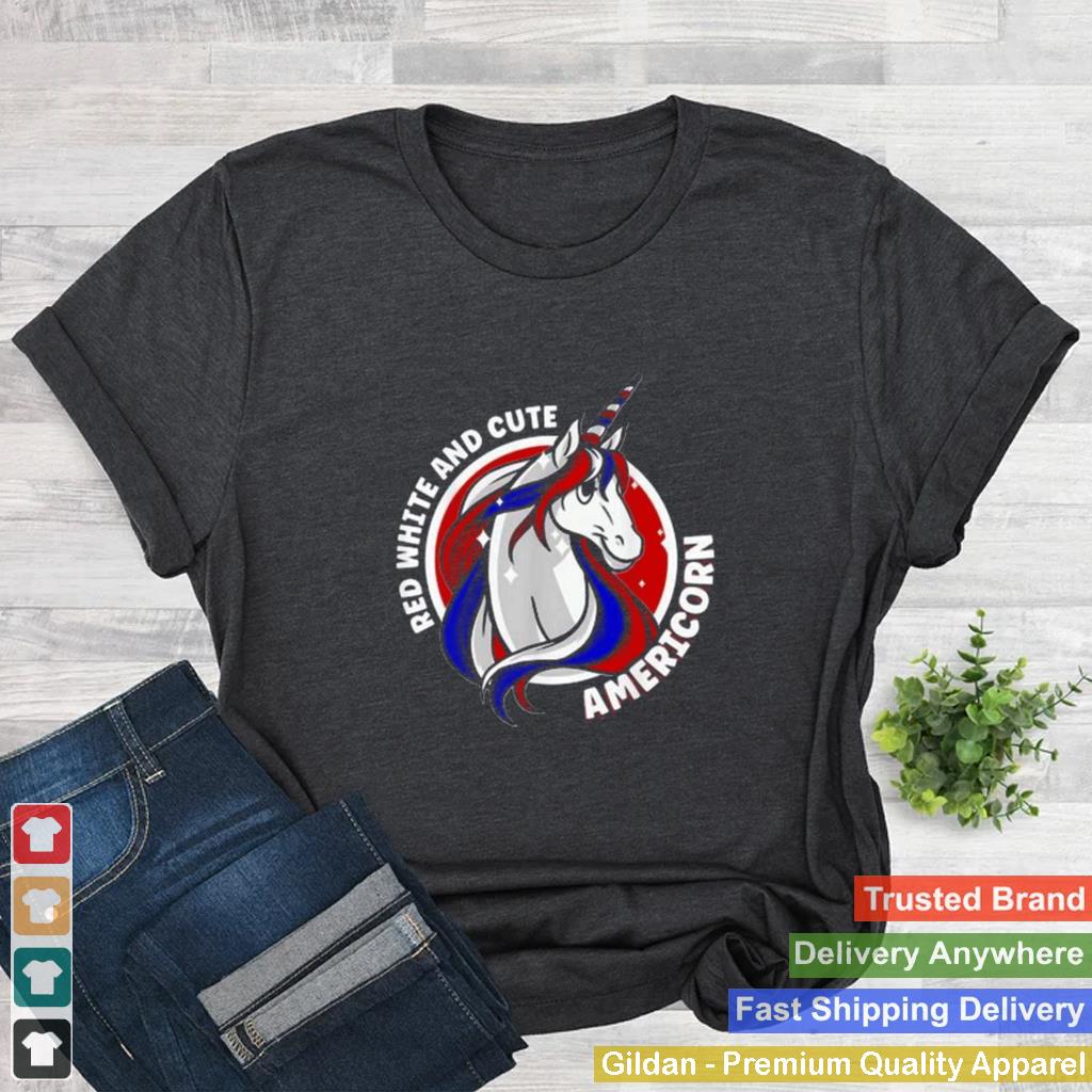 American Unicorn 4th of July Red White And Cute Americorn Shirt