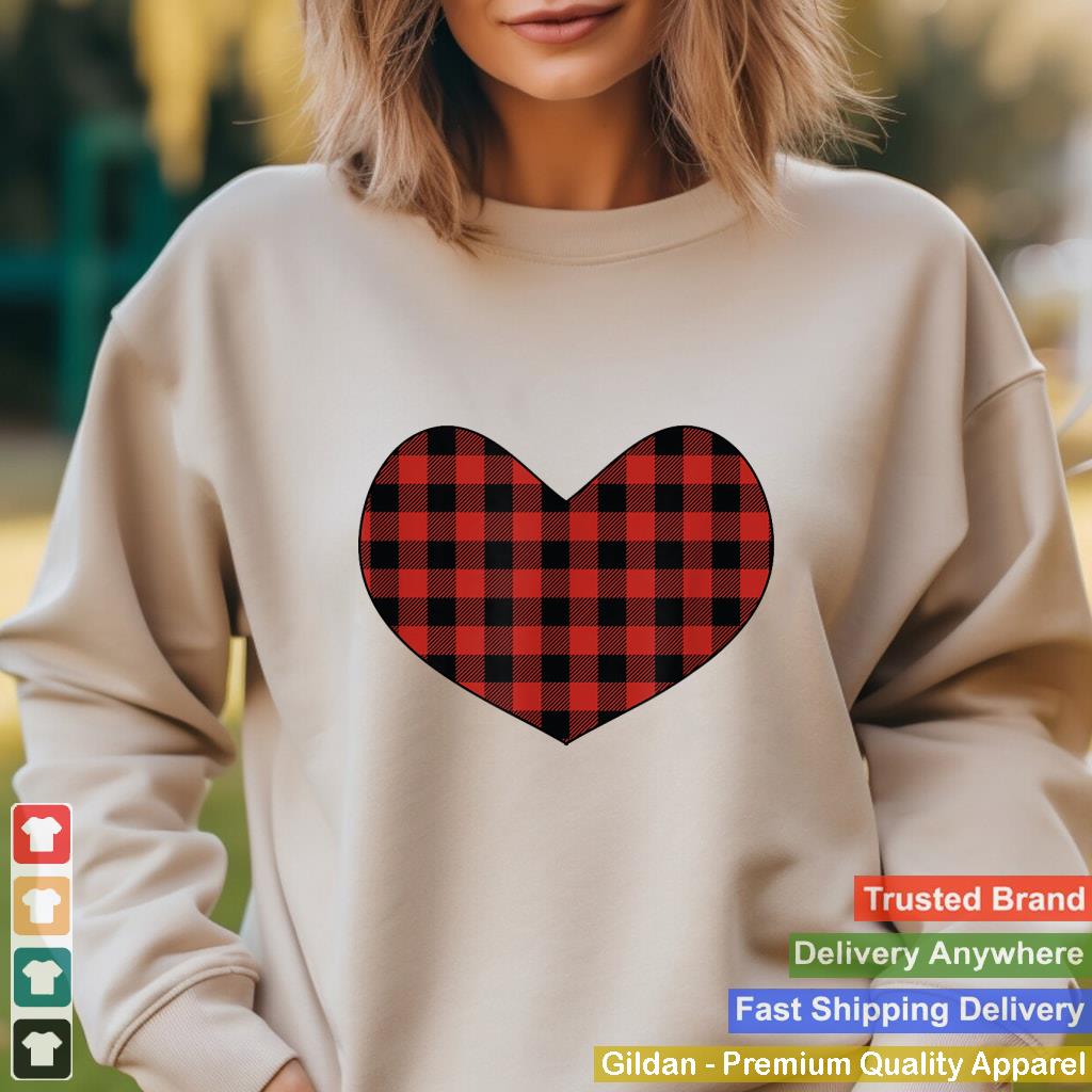 Valentine's Day Shirt, Buffalo Plaid Heart Shirt